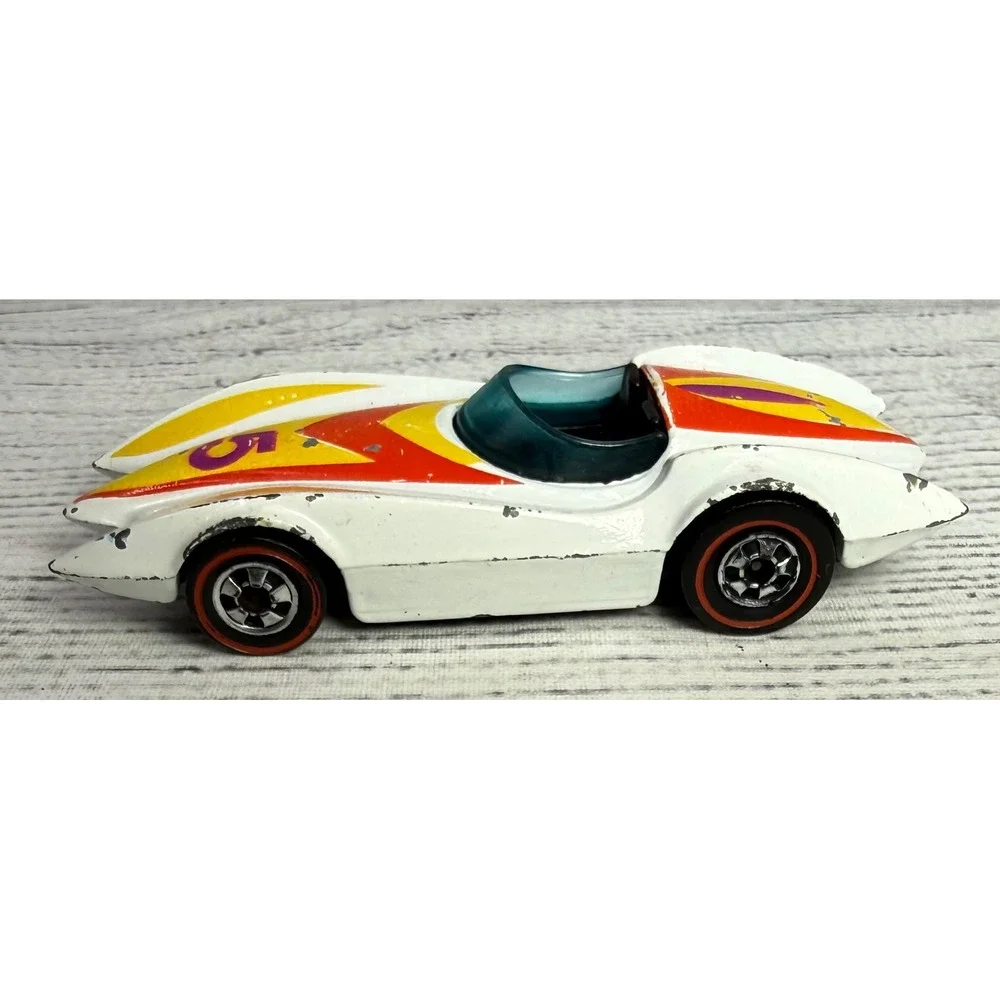1976 Hot Wheels Second Wind Flying Colors White Redline Diecast‎ Hong Kong